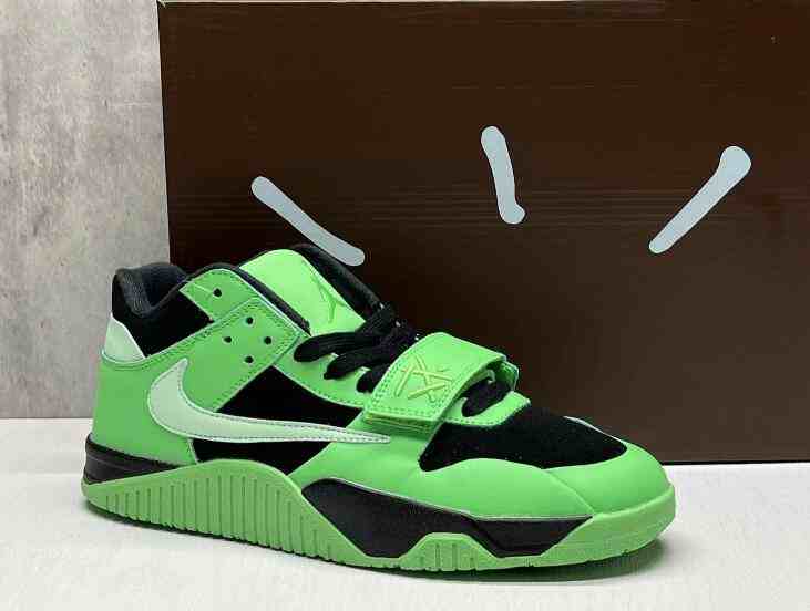 Men's Running Weapon Travis Scott X Jordan Jumpman Jack GreenBlack Shoes US7～US13