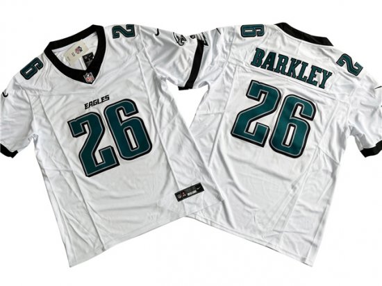 Philadelphia Eagles 26 Saquon Barkley White Vapor Limited Jersey