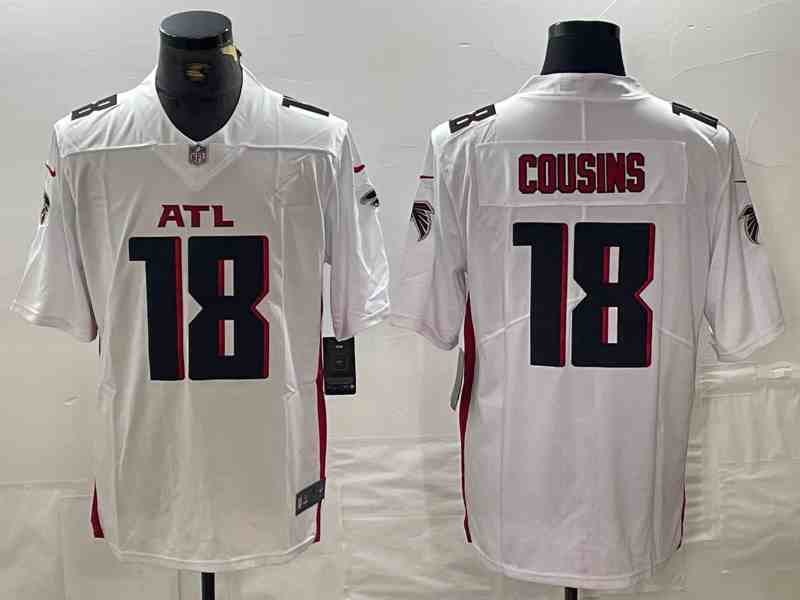 Men's Atlanta Falcons #18 Kirk Cousins White Vapor Untouchable Limited Football Stitched Jersey