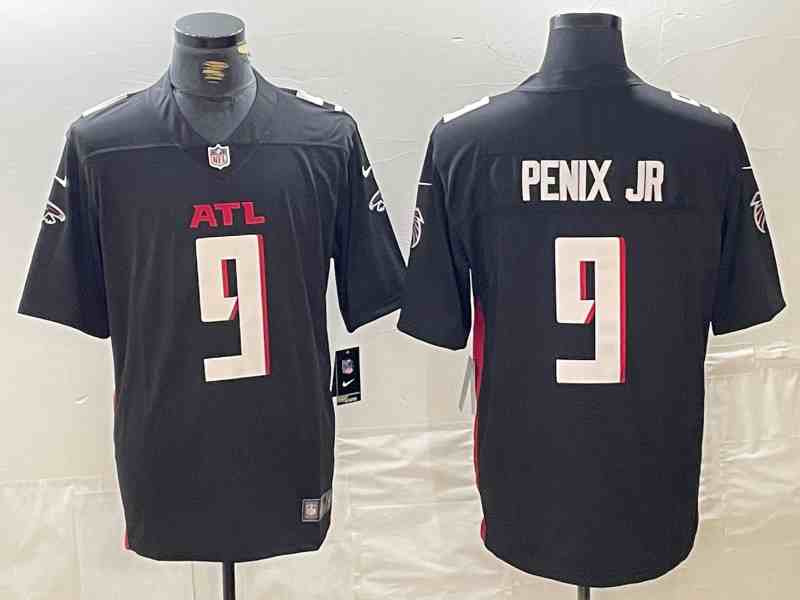 Men's Atlanta Falcons #9 Michael Penix Jr Black 2024 Draft Vapor Untouchable Limited Stitched Football Jersey