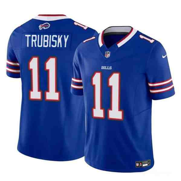 Men's Buffalo Bills #11 Mitch Trubisky Blue 2023 F.U.S.E. Vapor Untouchable Limited Football Stitched Jersey