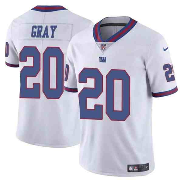 Men's New York Giants #20 Eric Gray White Color Rush Limited Football Stitched Jersey
