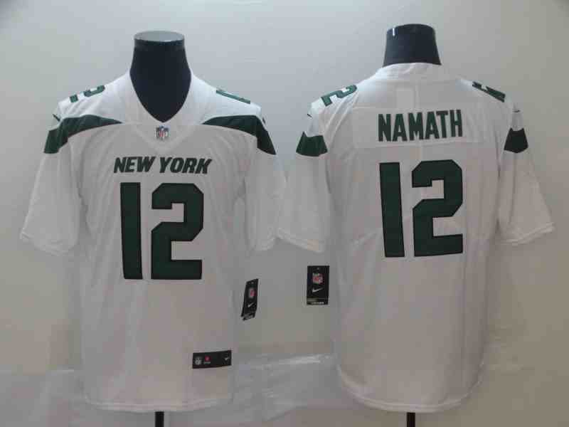 Men's New York Jets #12 Joe Namath White Vapor Untouchable Limited Stitched Jersey