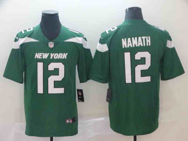 Men's New York Jets #12 Joe Namath Green Vapor Untouchable Limited Stitched Jersey
