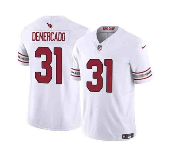 Men's Arizona Cardinals #31 Emari Demercado White 2023 F.U.S.E. Vapor Untouchable Limited Stitched Football Jersey