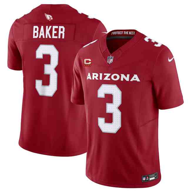 Men's Arizona Cardinals #3 Budda Baker Red 2023 F.U.S.E. With 4-Star C Patch Vapor Untouchable Limited Stitched Football Jersey