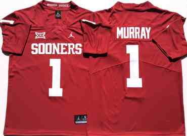 Men's Oklahoma Sooners 1 Kyler Murray Red College Football Jersey
