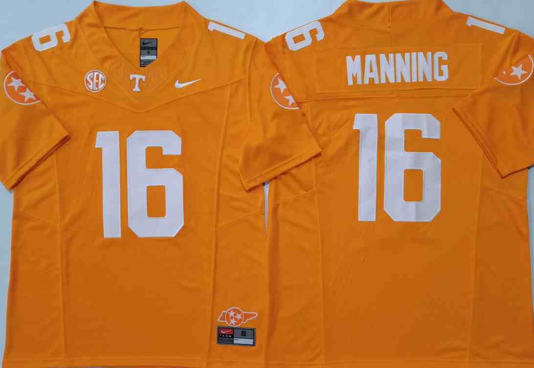 Men's Tennessee Volunteers Orange #16 Peyton MANNING F.U.S.E Stitched Jersey
