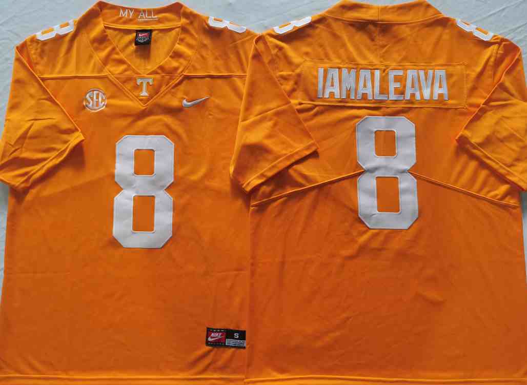 Men's Tennessee Volunteers Orange #8 IAMALEAVA Stitched Jersey