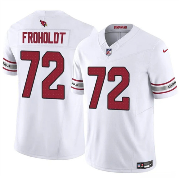 Men's Arizona Cardinals #72 Hjalte Froholdt White 2025 F.U.S.E. Vapor Untouchable Limited Football Stitched Jersey