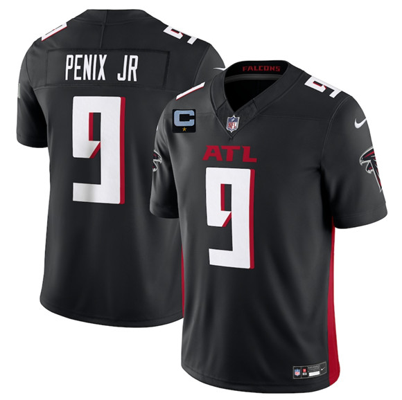 Men's Atlanta Falcons #9 Michael Penix Jr Black 2025 F.U.S.E. With 1-Star C Patch Vapor Untouchable Limited Football Stitched Jersey