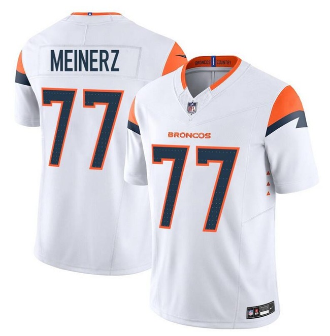 Men's Denver Broncos #77 Quinn Meinerz White F.U.S.E. Vapor Limited Stitched Football Jersey
