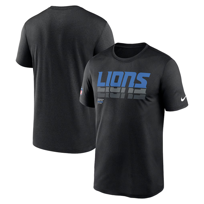 Men's Detroit Lions 2025 Black Sideline Legend Dri-FIT T-Shirt