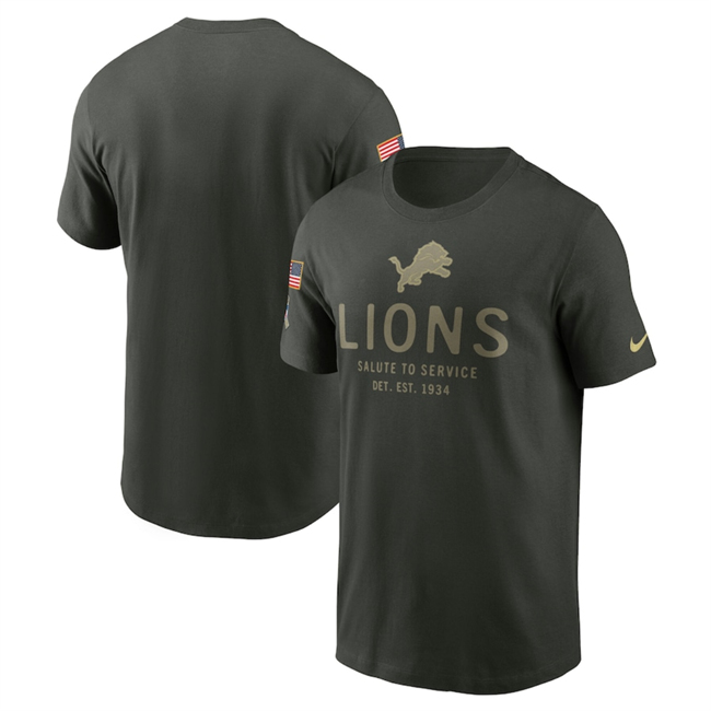 Men's Detroit Lions Forest Green 2025 Salute To Service Sideline Primary Edge Dri-FIT T-Shirt
