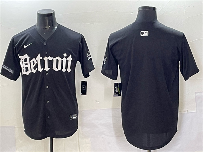Men's Detroit Lions Blank Black 'Motor Gothic Edition' Vapor Premier Limited Stitched Jersey