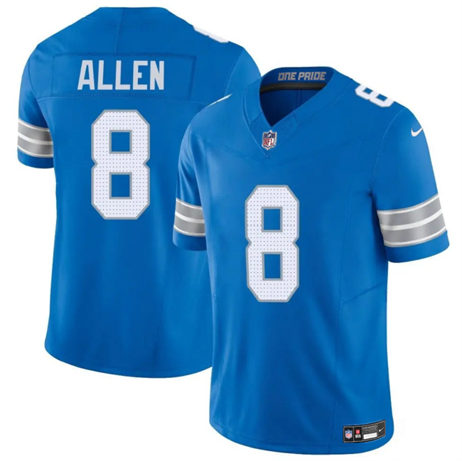 Men's Detroit Lions #8 Kyle Allen Blue 2025 F.U.S.E. Vapor Limited Stitched Jersey