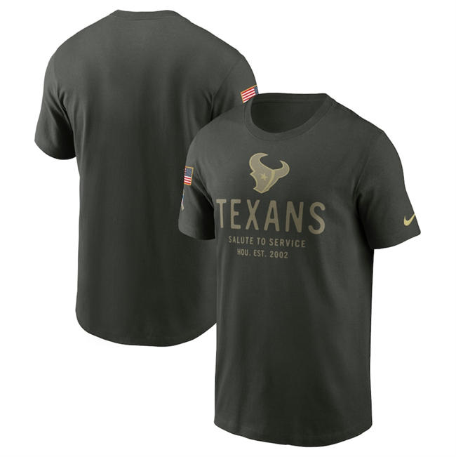 Men's Houston Texans Forest Green 2025 Salute To Service Sideline Primary Edge Dri-FIT T-Shirt