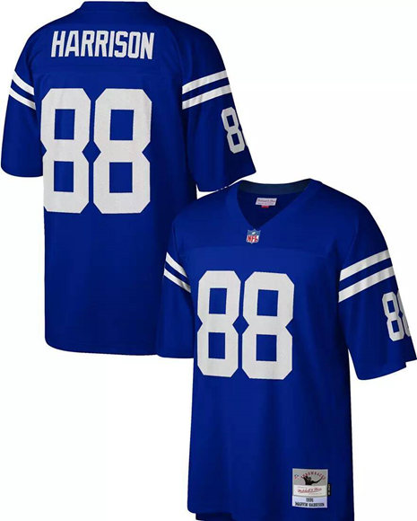 Men's Indianapolis Colts #88 Marvin Harrison Blue Stitched Football Jersey