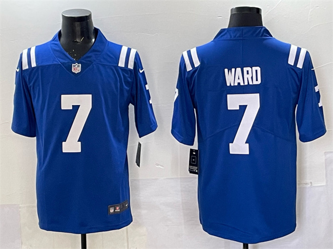Men's Indianapolis Colts #7 Charvarius Ward Blue Vapor Limited Stitched Football Jersey