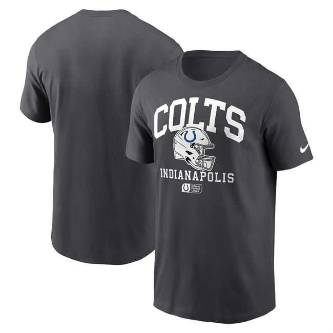 Men's Indianapolis Colts Anthracite Helmet Essential T-Shirt