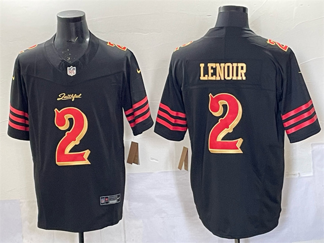 Men's San Francisco 49ers #2 Deommodore Lenoir Black 2025 F.U.S.E. “Rivalries” Vapor Limited Stitched Football Jersey