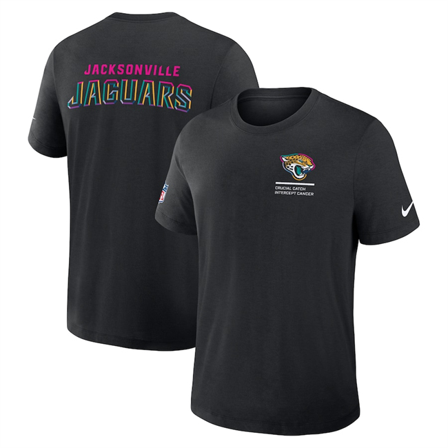Men's Jacksonville Jaguars Black 2025 Crucial Catch Tri-Blend Dri-FIT T-Shirt