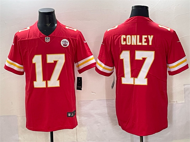 Men’s Kansas City Chiefs #17 Chris Conley Red Vapor Untouchable Limited Stitched Football Jersey