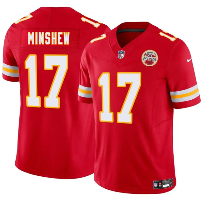 Men’s Kansas City Chiefs #17 Gardner Minshew Red 2025 F.U.S.E. Vapor Untouchable Limited Stitched Football Jersey