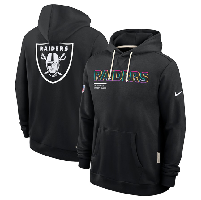 Men's Las Vegas Raiders Black 2025 Crucial Catch Club Pullover Hoodie