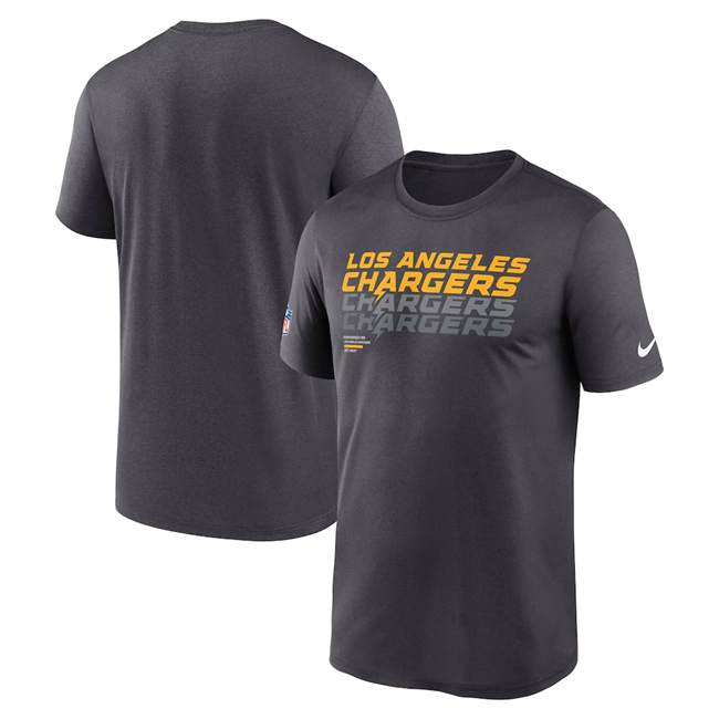 Men's Los Angeles Chargers 2025 Charcoal Sideline Legend Dri-FIT T-Shirt