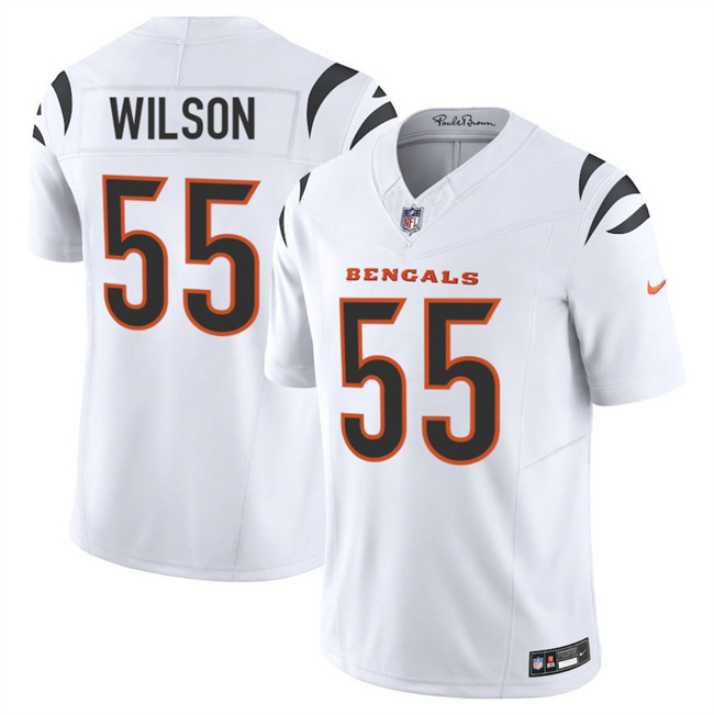 Men's Cincinnati Bengals #55 Logan Wilson White 2025 F.U.S.E. Vapor Untouchable Limited Stitched Football Jersey