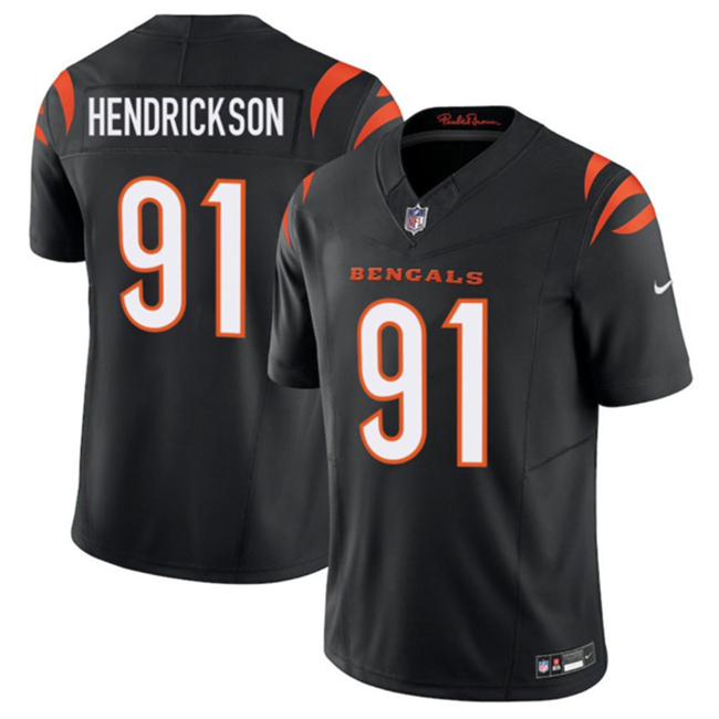 Men's Cincinnati Bengals #91 Trey Hendrickson Black 2025 F.U.S.E. Vapor Untouchable Limited Football Stitched Jersey