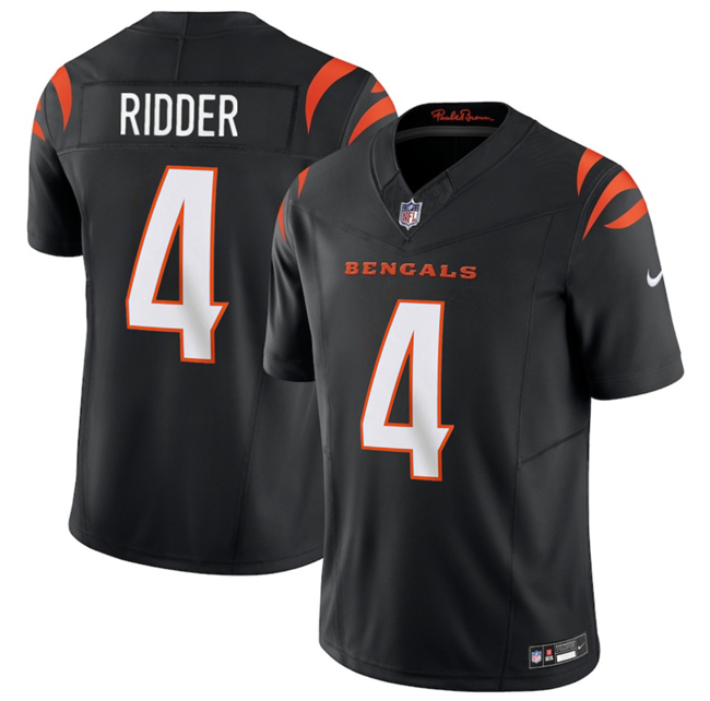 Men's Cincinnati Bengals #4 Desmond Ridder Black 2025 F.U.S.E. Vapor Untouchable Limited Football Stitched Jersey
