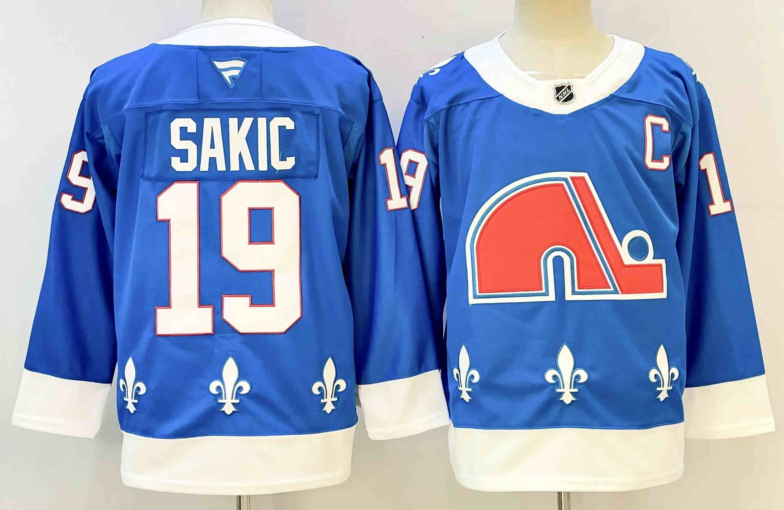Men's Colorado Avalanche #19 Joe Sakic Blue 2025 With C Patch Alternate Stitched Jersey
