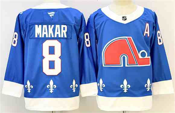 Men's Colorado Avalanche #8 Cale Makar Blue 2025-26 With A Patch Alternate Stitched Jersey