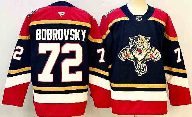 Men's Florida Panthers #72 Sergei Bobrovsky Navy Authentic Jersey