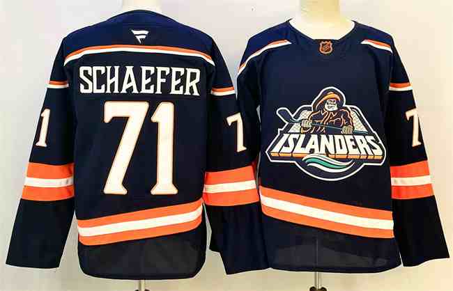 Men's New York Islanders #71 Matthew Schaefer Navy 2024-25 Stitched Hockey Jersey