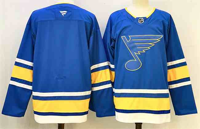 Men's St. Louis Blues Blank Blue 2025 Stitched Hockey Jersey