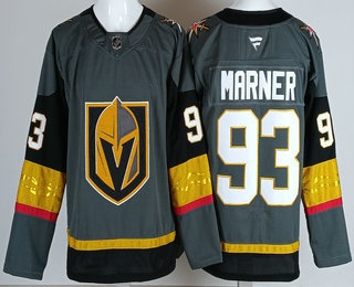 Men's Vegas Golden Knights #93 Mitch Marner Gray Authentic Jersey