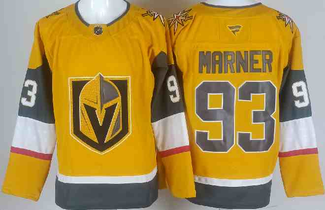 Men's Vegas Golden Knights #93 Mitchell Marner Gold 2024-25 Home Stitched Hockey Jersey