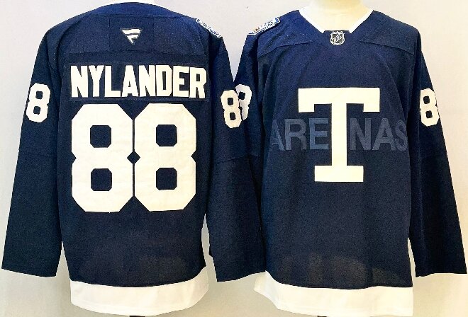 Men's Toronto Maple Leafs #88 William Nylander Navy Stitched Jersey