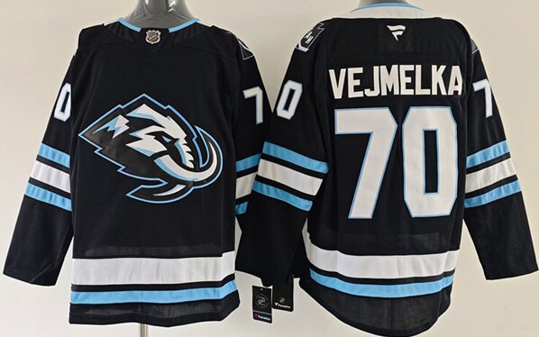 Men's Utah Mammoth #70 Karel Vejmelka Navy 2025 Stitched Jersey