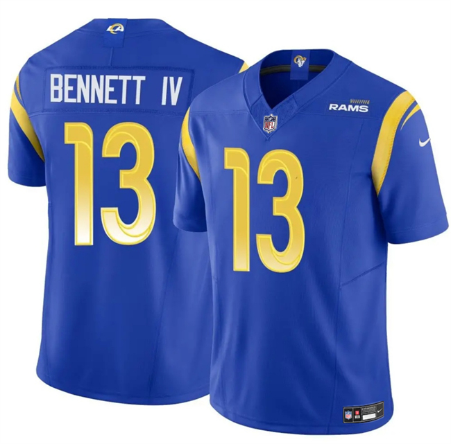 Men's Los Angeles Rams #13 Stetson Bennett IV Blue 2024 F.U.S.E. Vapor Untouchable Stitched Football Jersey