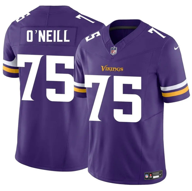 Men's Minnesota Vikings #75 Brian O’Neill Purple 2025 F.U.S.E. Vapor Untouchable Limited Stitched Jersey