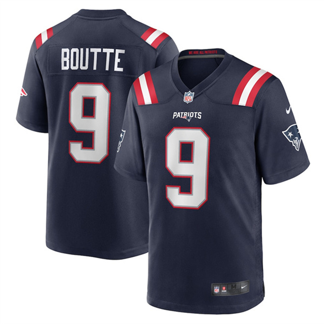 Men's New England Patriots #9 Kayshon Boutte Navy 2025 Stitched Game Jersey