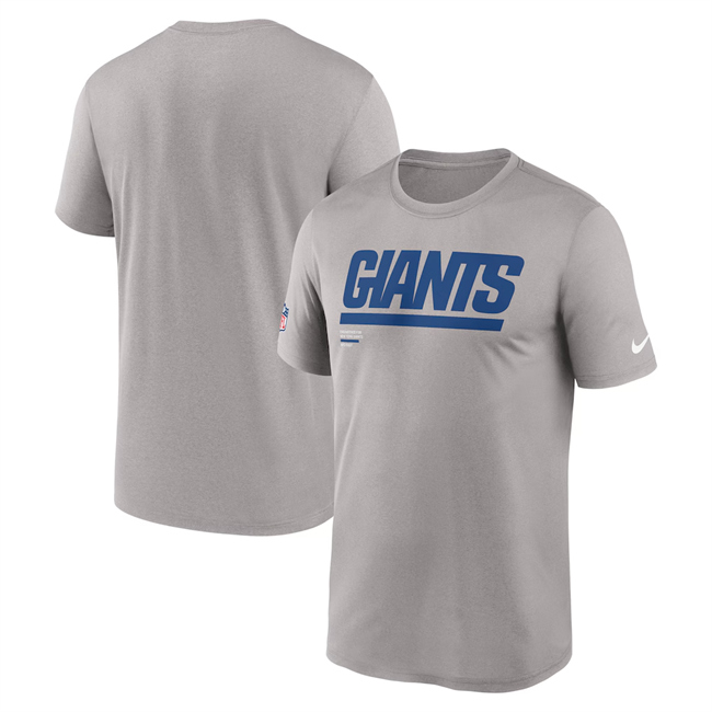 Men's New York Giants 2025 Gray Sideline Legend Dri-FIT T-Shirt
