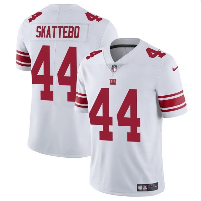 Men's New York Giants #44 Cam Skattebo White 2025 Draft Vapor Untouchable Limited Stitched Jersey