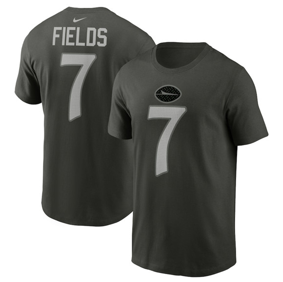 Men's New York Jets #7 Justin Fields Gotham Green 2025 Rivalries Collection Player Name & Number T-Shirt