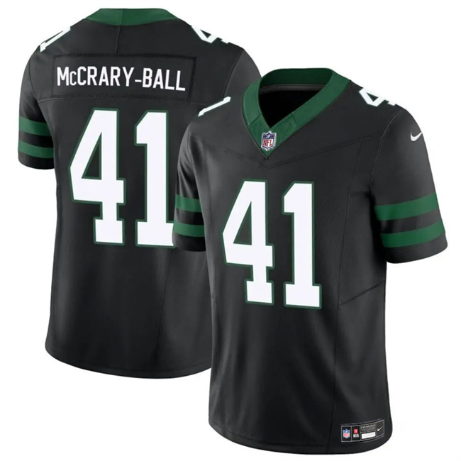 Men's New York Jets #41 Marcelino McCrary-Ball Black 2025 F.U.S.E. Vapor Untouchable Limited Stitched Jersey