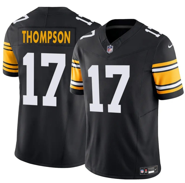 Men's Pittsburgh Steelers #17 Skylar Thompson Black 2025 F.U.S.E. Alternate Vapor Untouchable Limited Stitched Jersey
